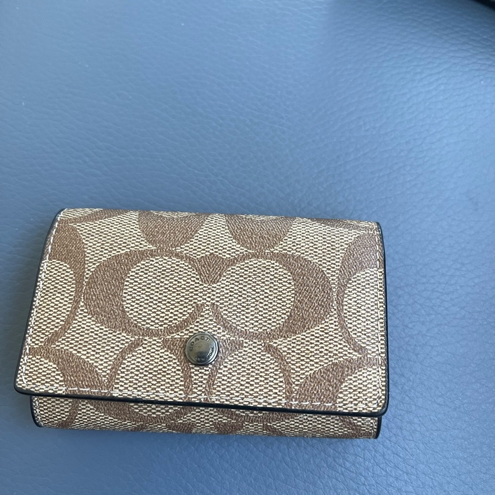 Coach Five Ring Key Case In Signature Canvas